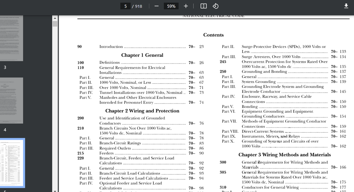 NFPA 70, National Electrical Code (NEC) (2023) PDF Searchable